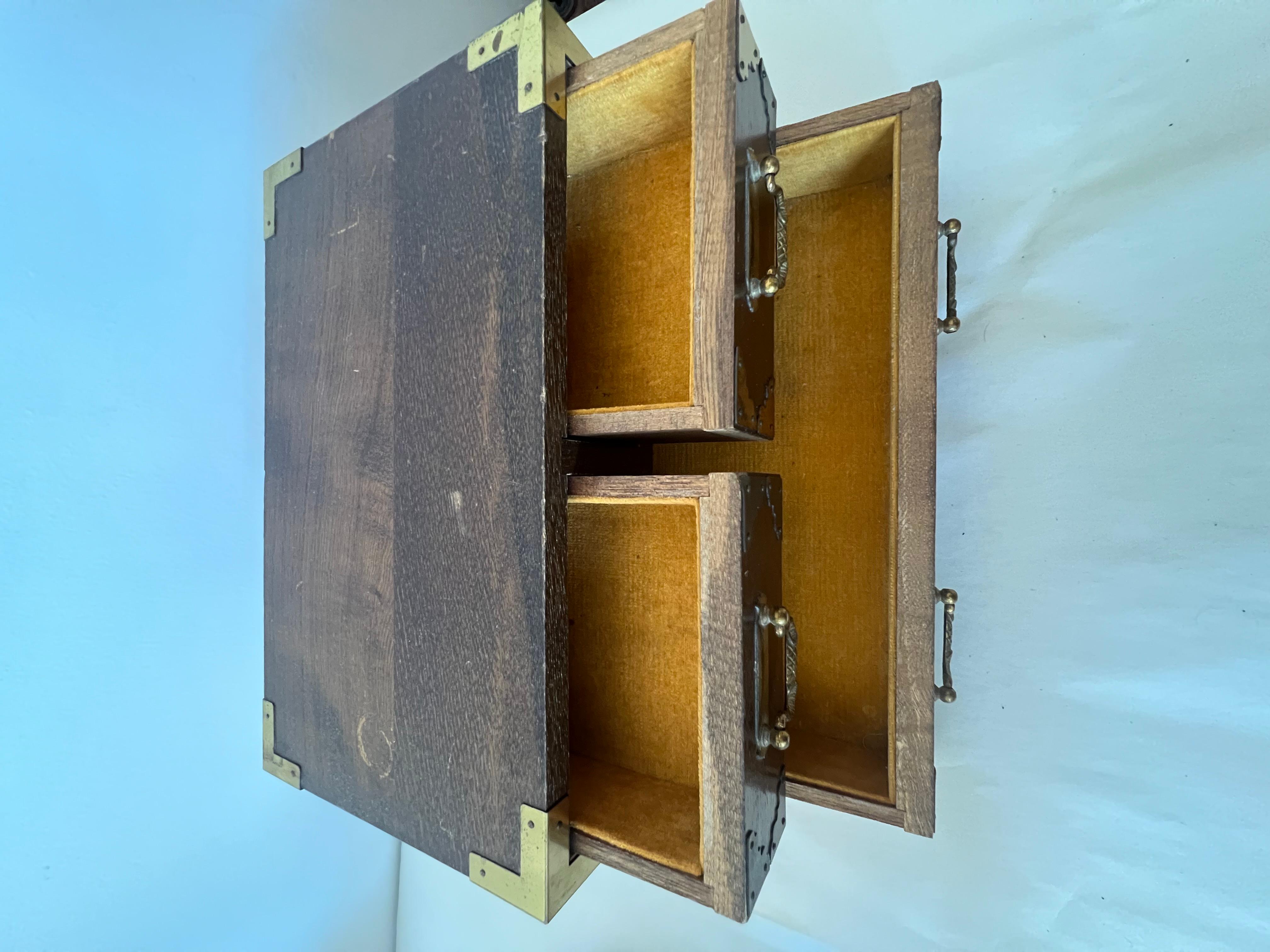 Japanese Campaign Style Miniature Chest Ca' 1960's For Sale 8