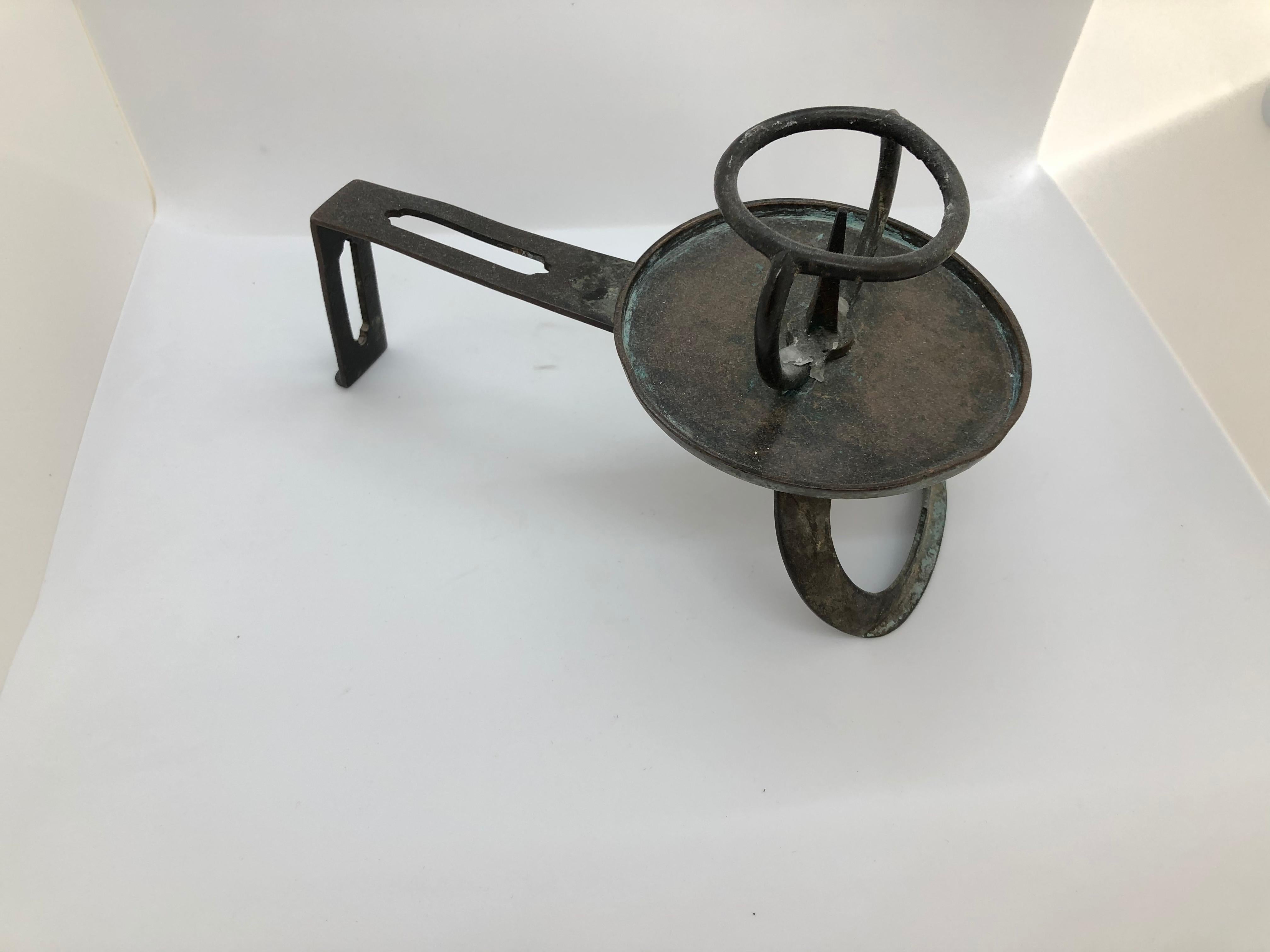 Iron Japanese Candleholder, 19th Century