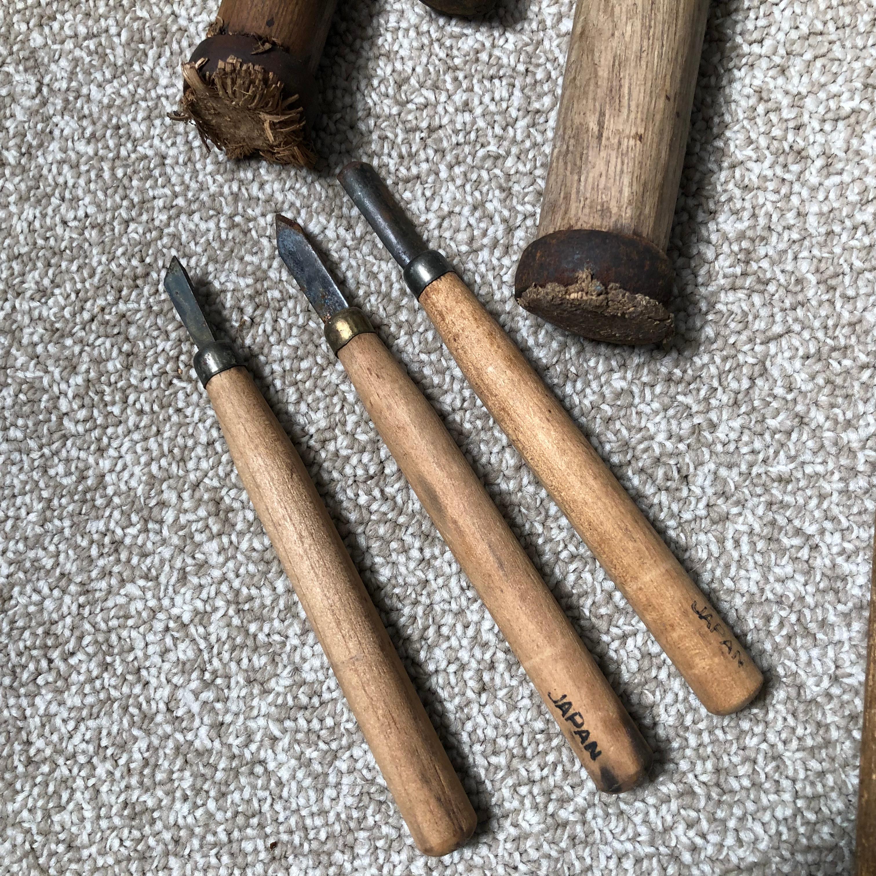 Japanese Carpenter's Cache 15 Antique Professional Tools, Saw and Chisels In Good Condition In South Burlington, VT