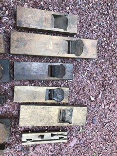 Japanese Carpenter's Cache 16 Vintage Professional  Wooden Planes Kanna