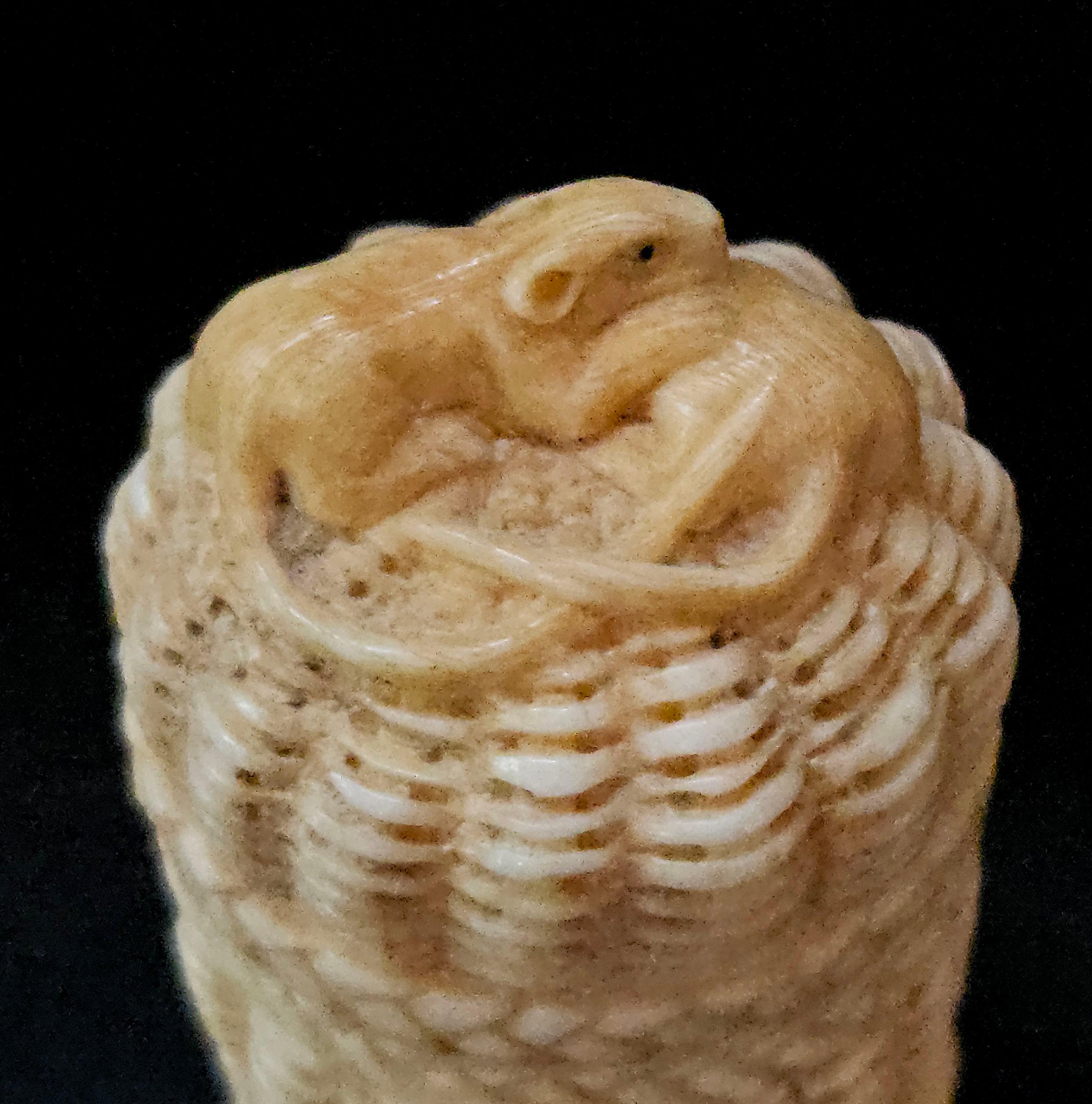 Japanese Carved Bone Pillbox Inro For Sale 1