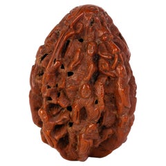 Japanese Carved Boxwood Netsuke Inro Ojime