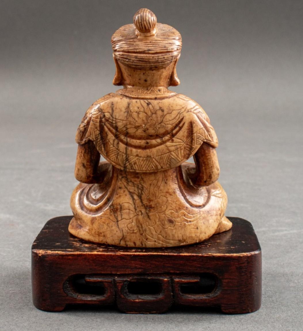 Japanese Carved Jade Buddha Sculpture In Good Condition In Astoria, NY