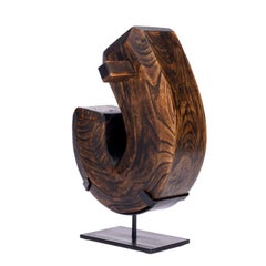 Hand carved Japanese Jizai Kagi hearth hook, c. 1868–1912