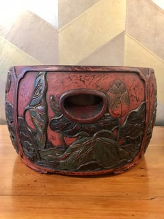 Japanese Carved Lacquer Hibachi