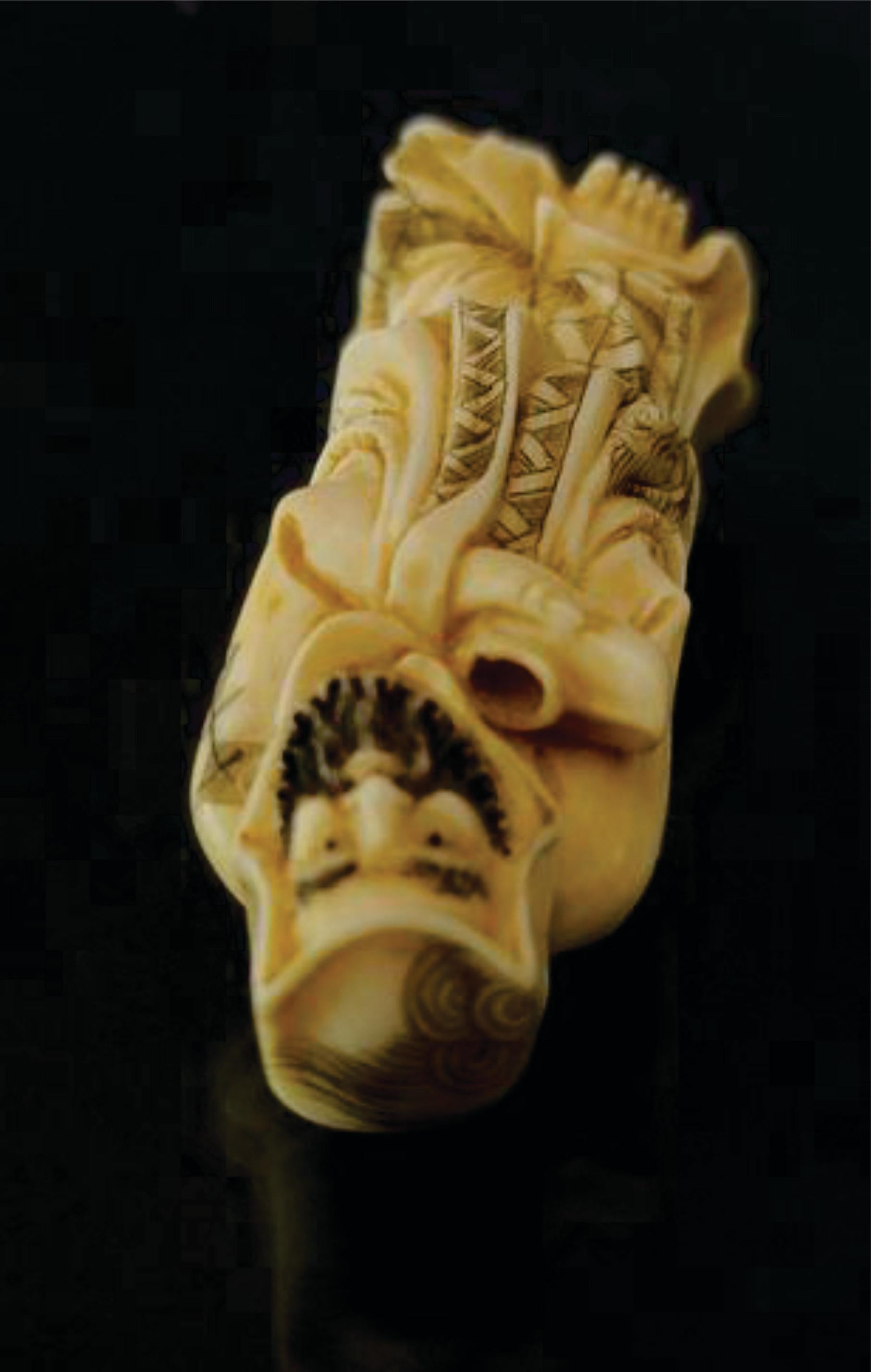 Japanese Carved Netsuke Polychrome Decorated Figure, by Shozan, Meiji  For Sale 3