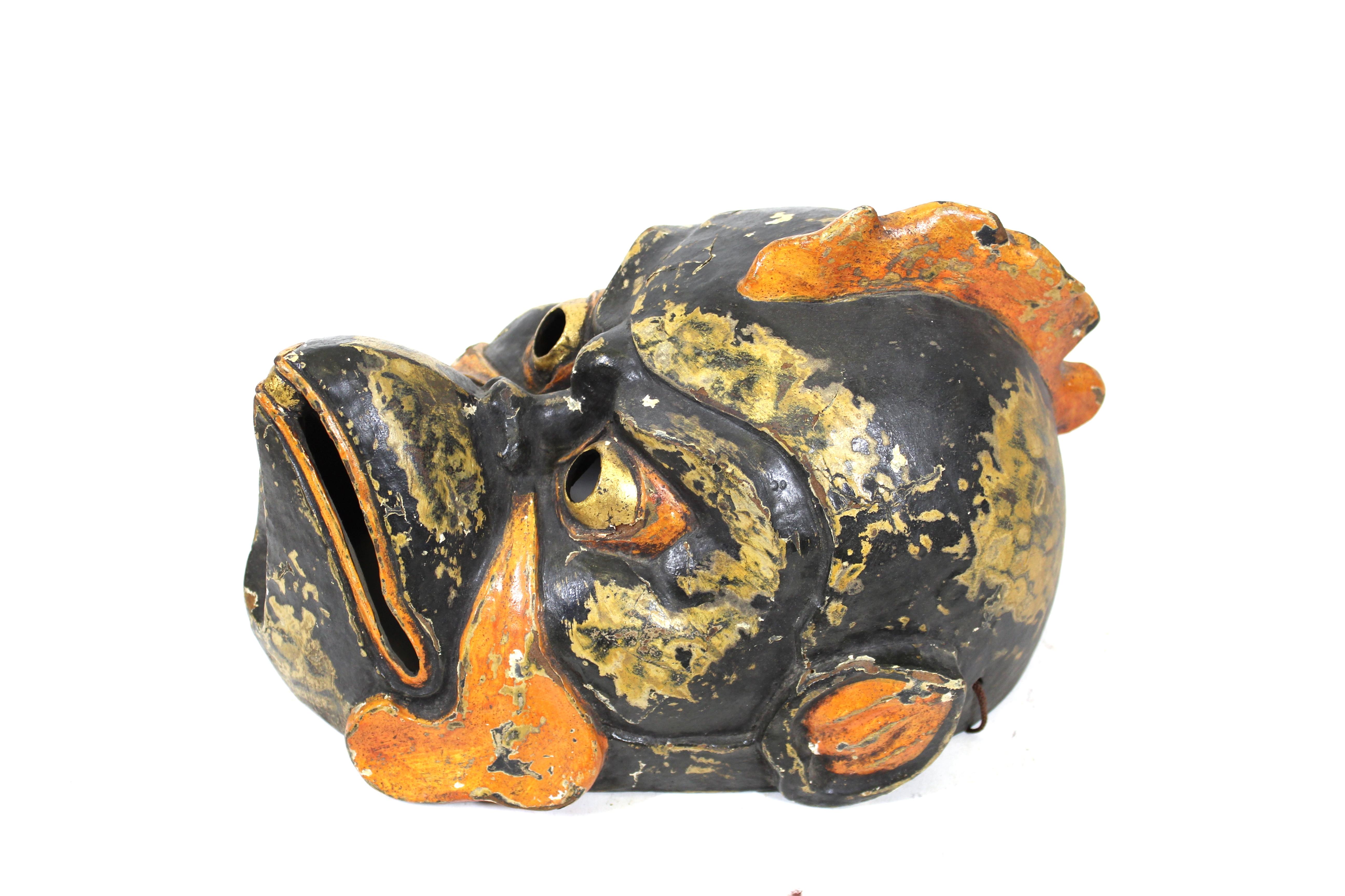 Japanese Carved Wood Mask of Tengu 3