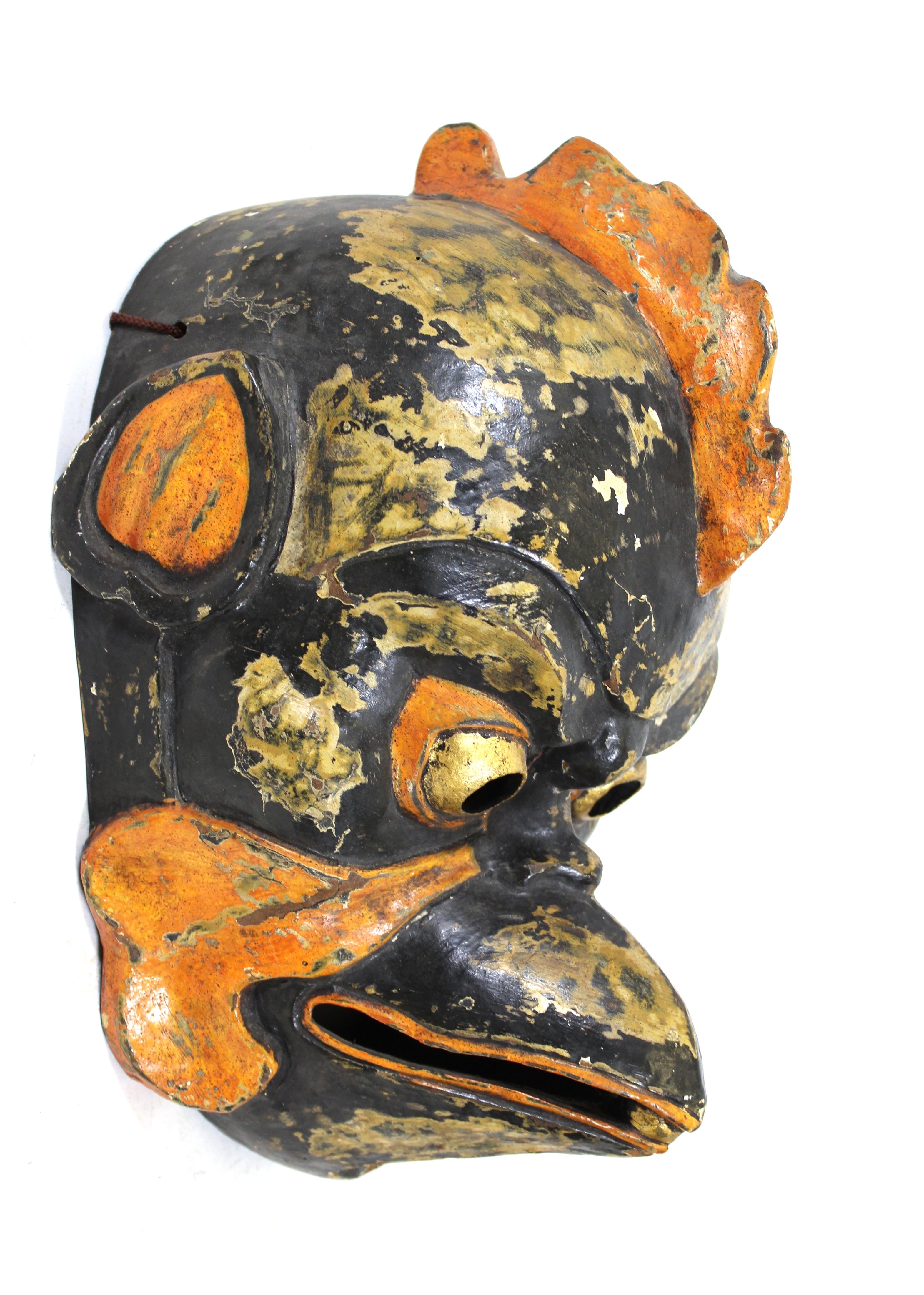 wooden tengu mask