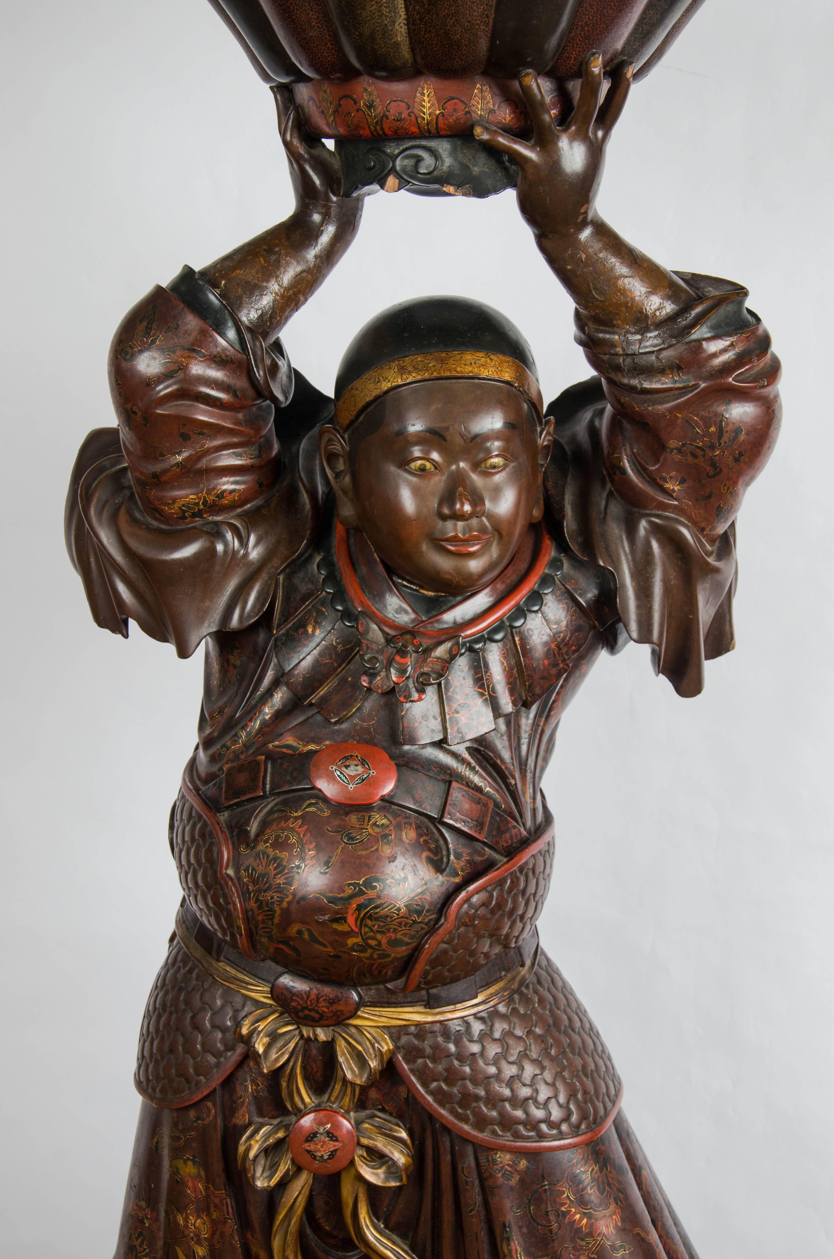 A wonderfully hand carved and lacquered Japanese 19th century (51