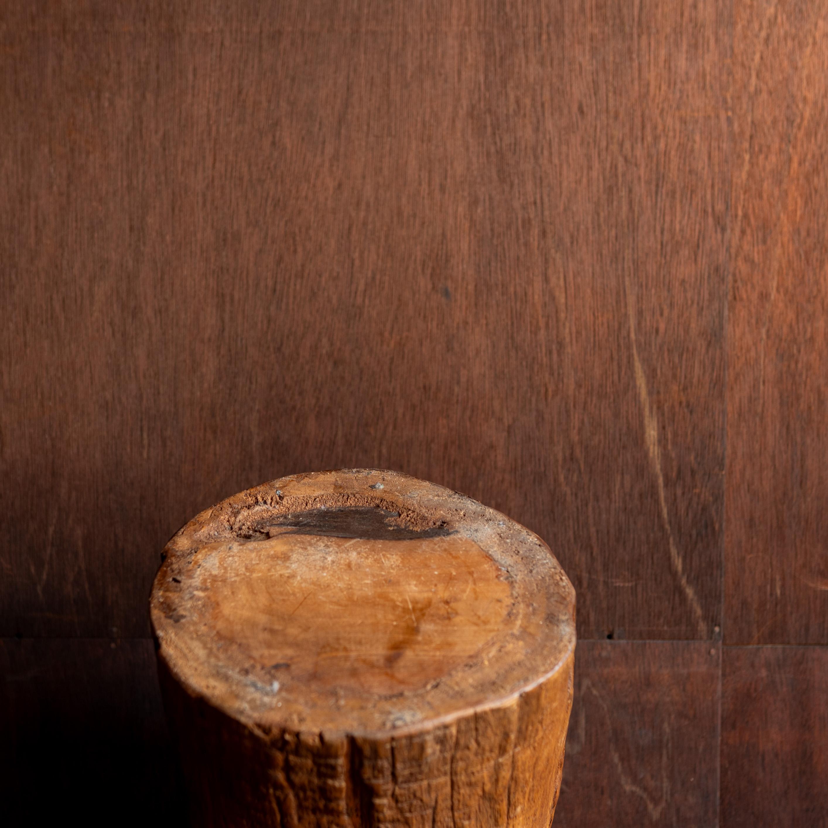 Vasija japonesa de madera tallada, Wabi Sabi, Japón, Siglo XX en venta 5