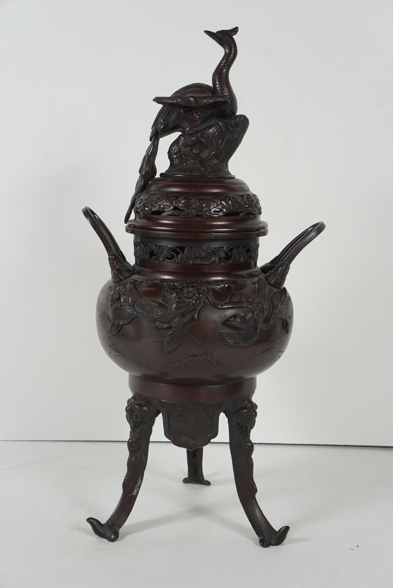 japanese bronze incense burner