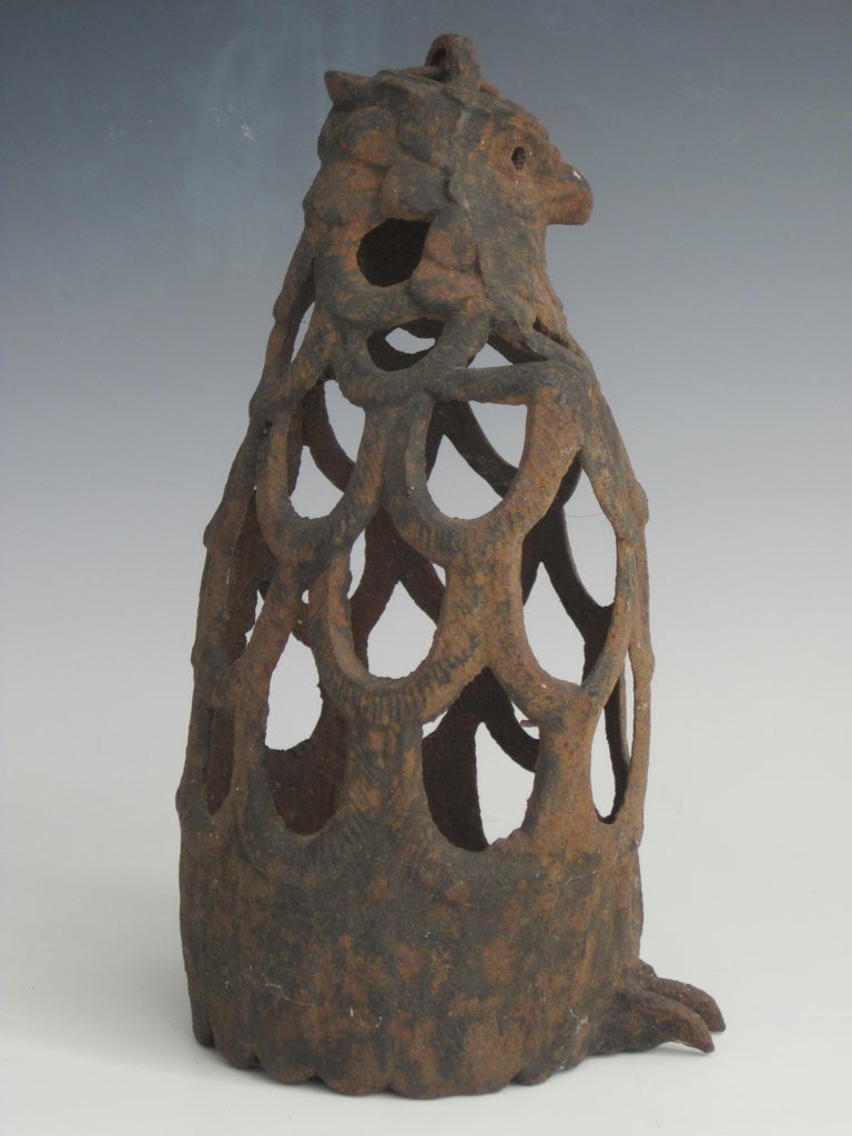 Japanese Cast Iron Eagle Tea House Garden Lantern For Sale at 1stDibs