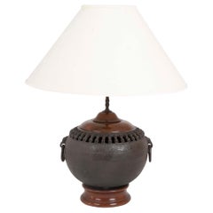 Japanese Cast Iron Hibachi Now as a Lamp