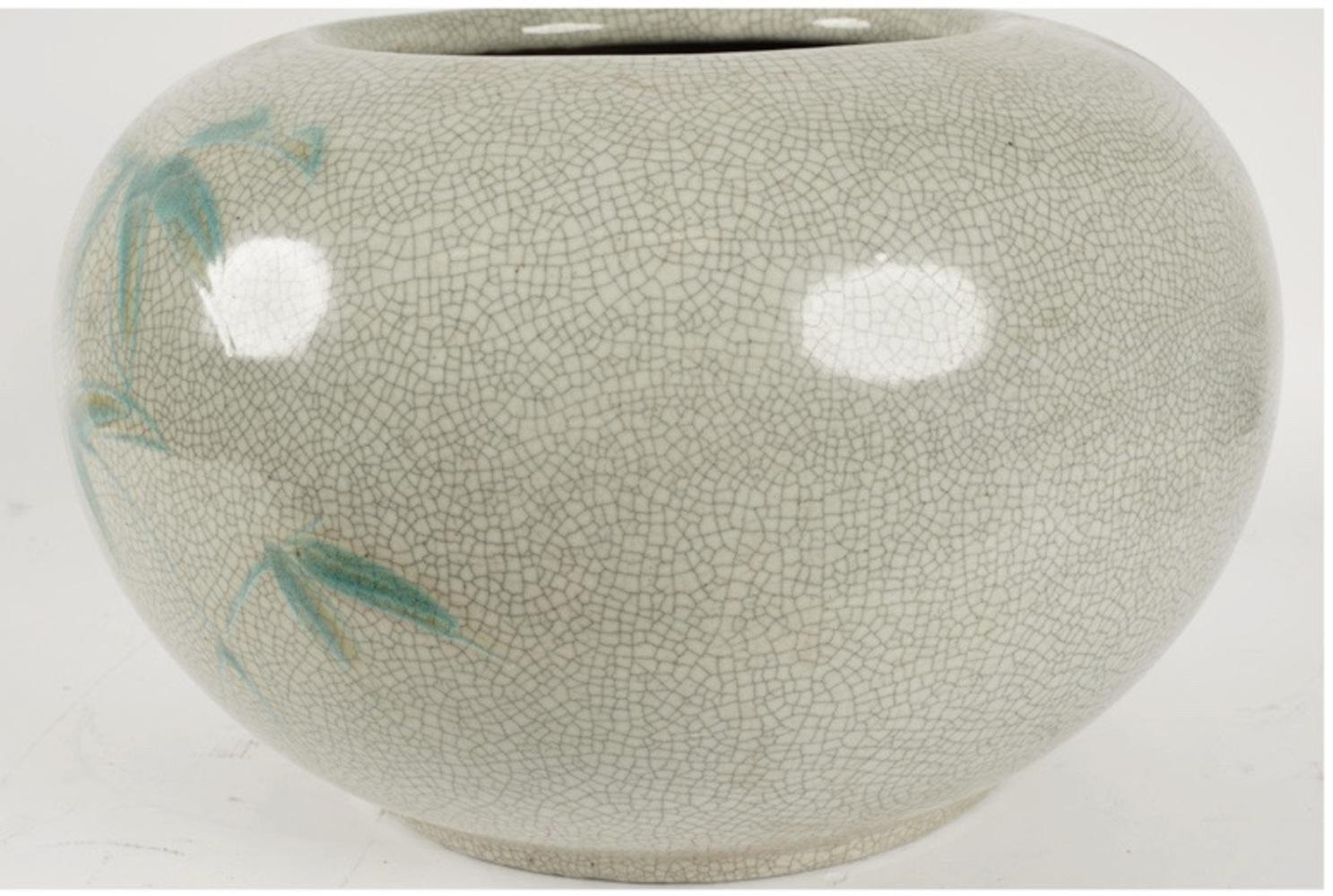 Glazed Japanese Celadon Vessel For Sale