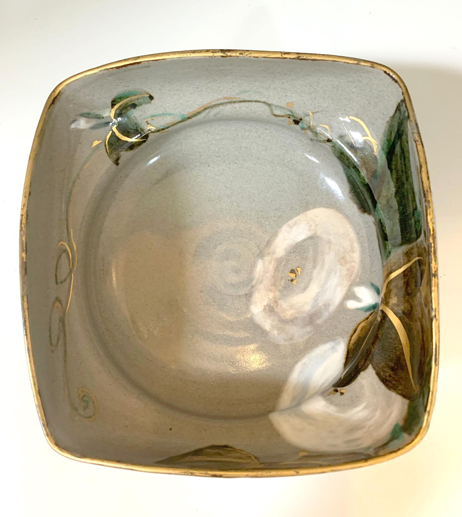 Japanese Ceramic Bowl Makuzu Kozan Utusushi Kenzan For Sale 5