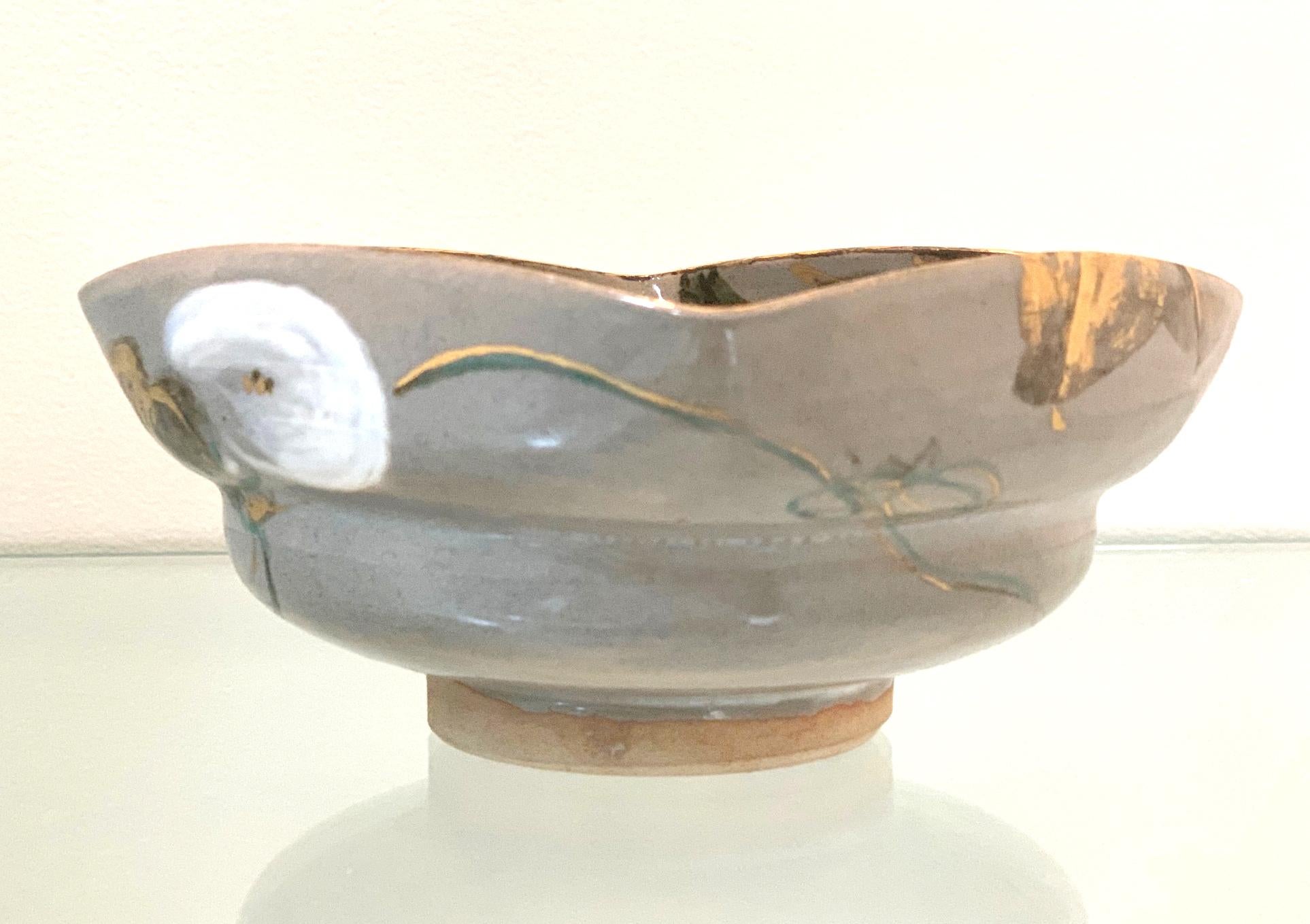 Japanese Ceramic Bowl Makuzu Kozan Utusushi Kenzan For Sale 1