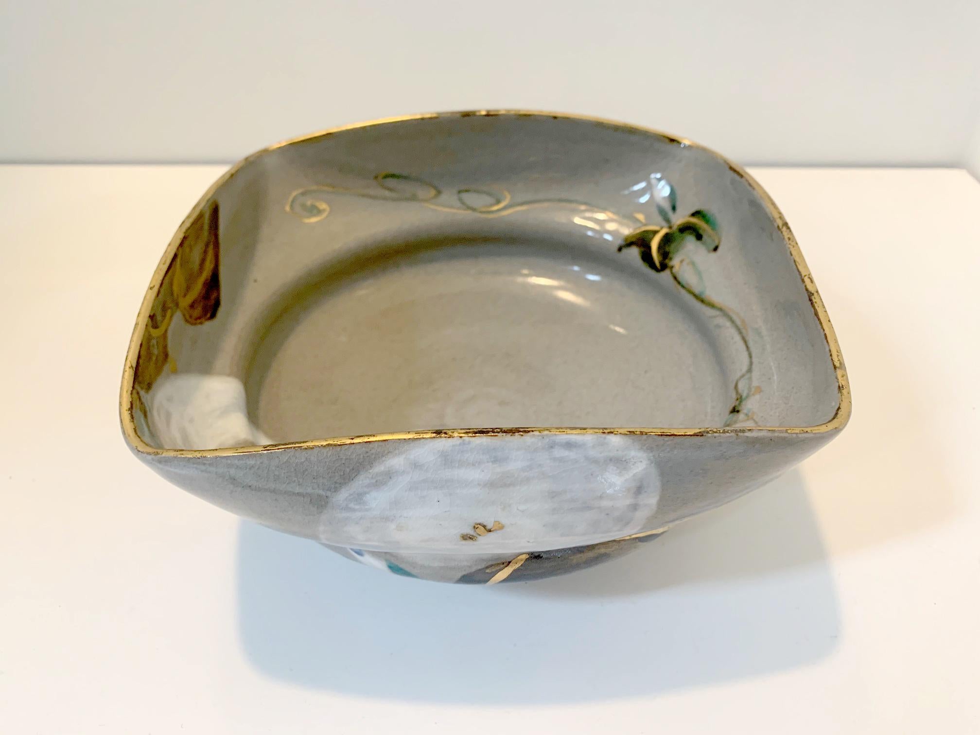 Japanese Ceramic Bowl Makuzu Kozan Utusushi Kenzan For Sale 3