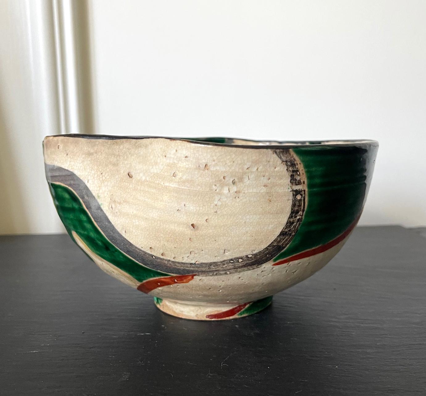 Japonisme Japanese Ceramic Bowl Meiji Period Style of Ogata Kenzan