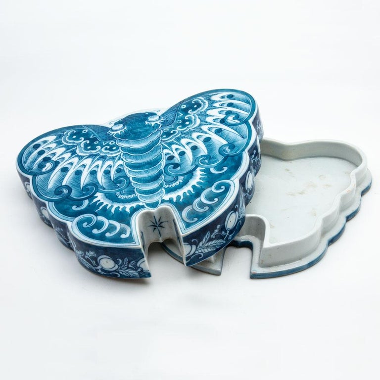 Japanese Ceramic Butterfly Box at 1stdibs