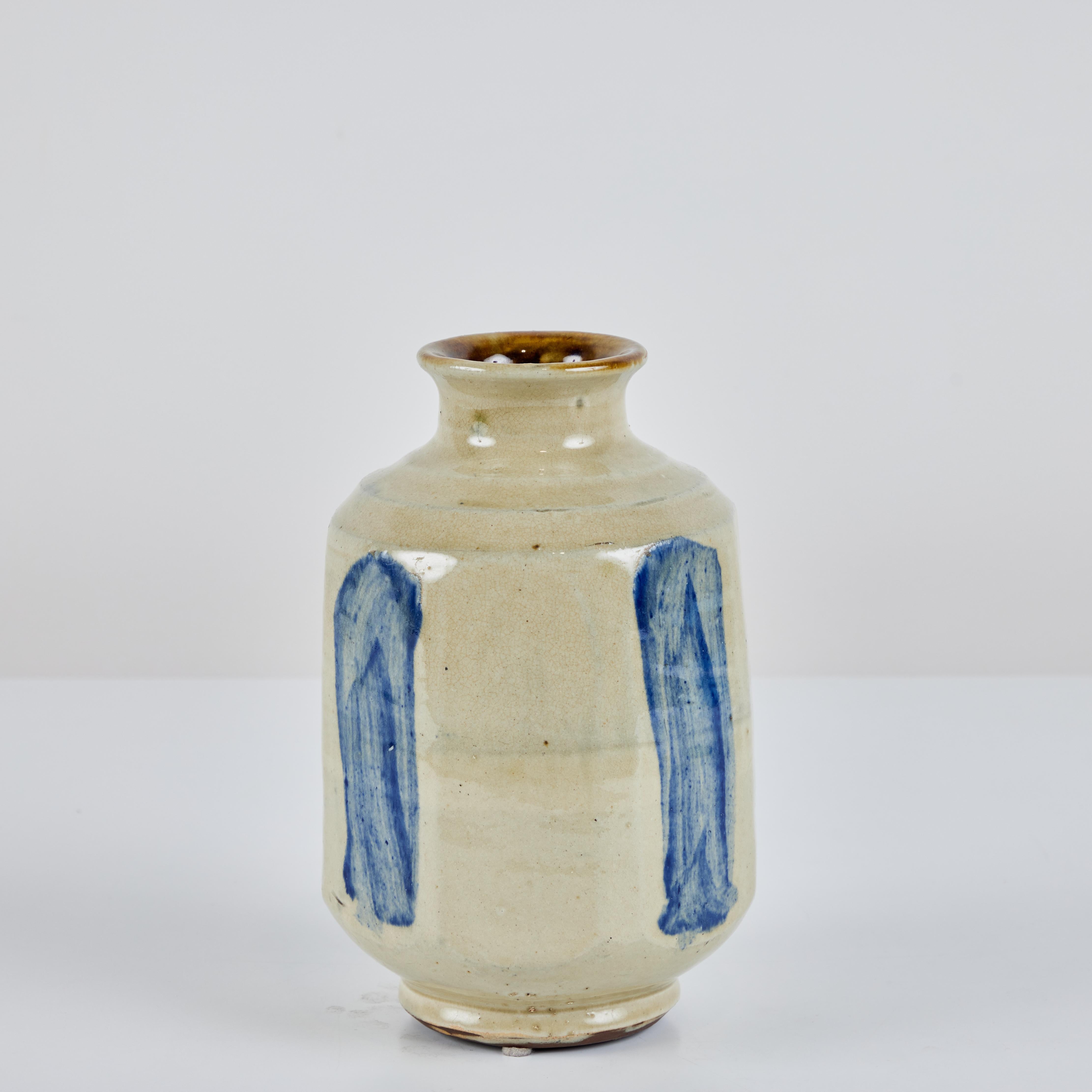 American Japanese Ceramic Glazed Vase