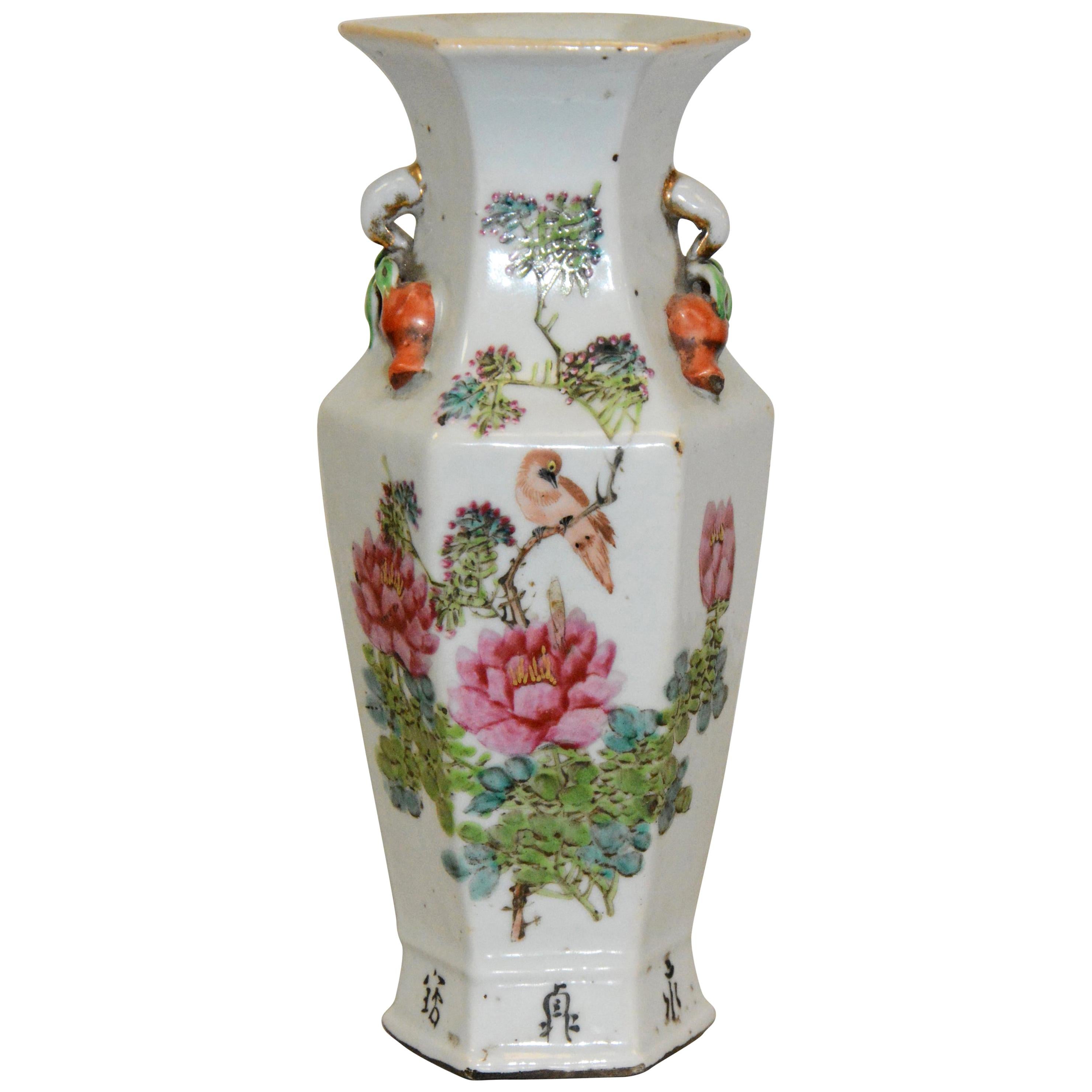 Japanese Ceramic Hand Painted Vase