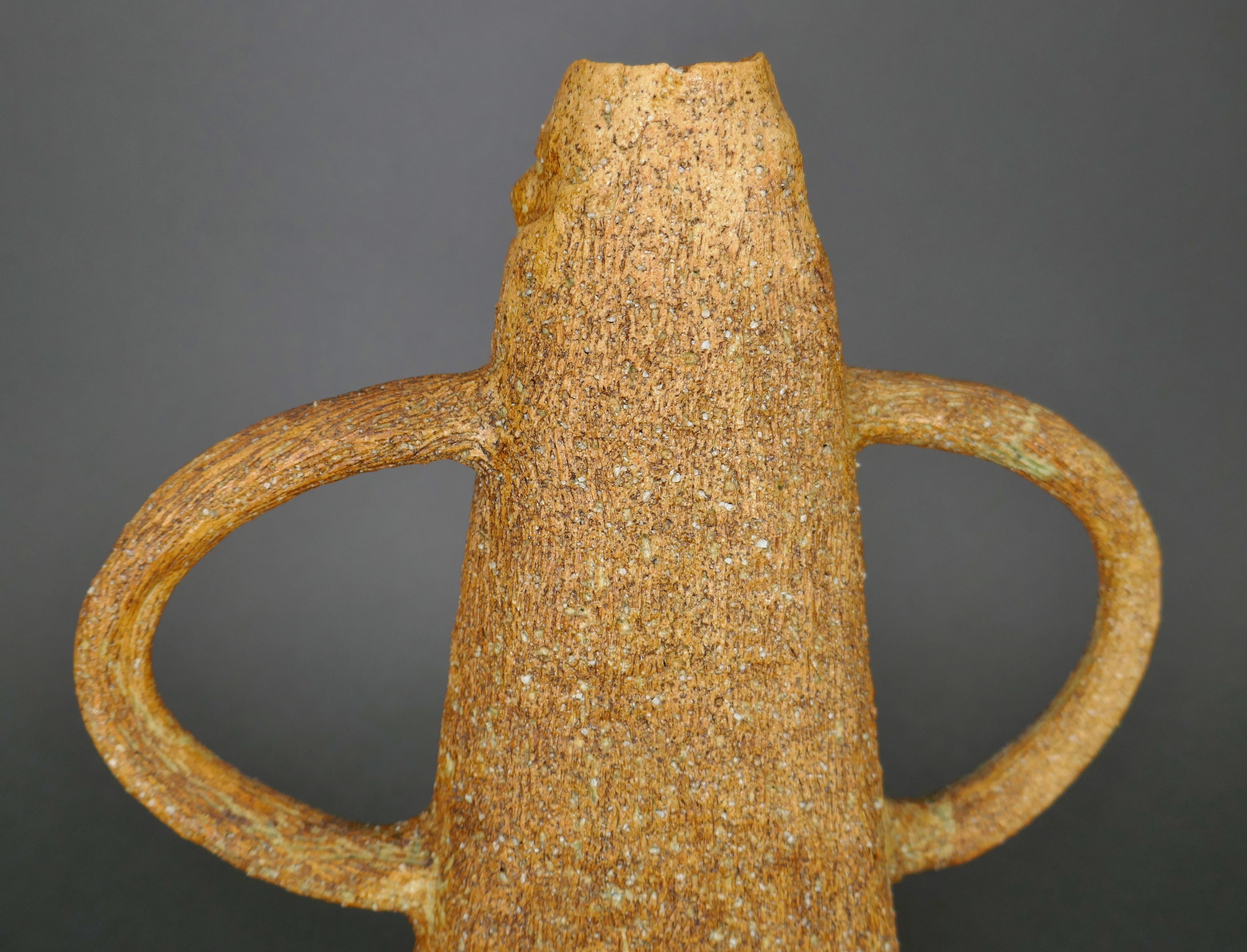 Vaso per uccelli Ikebana in ceramica giapponese di Fujihira CIRCA 1950 in vendita 4