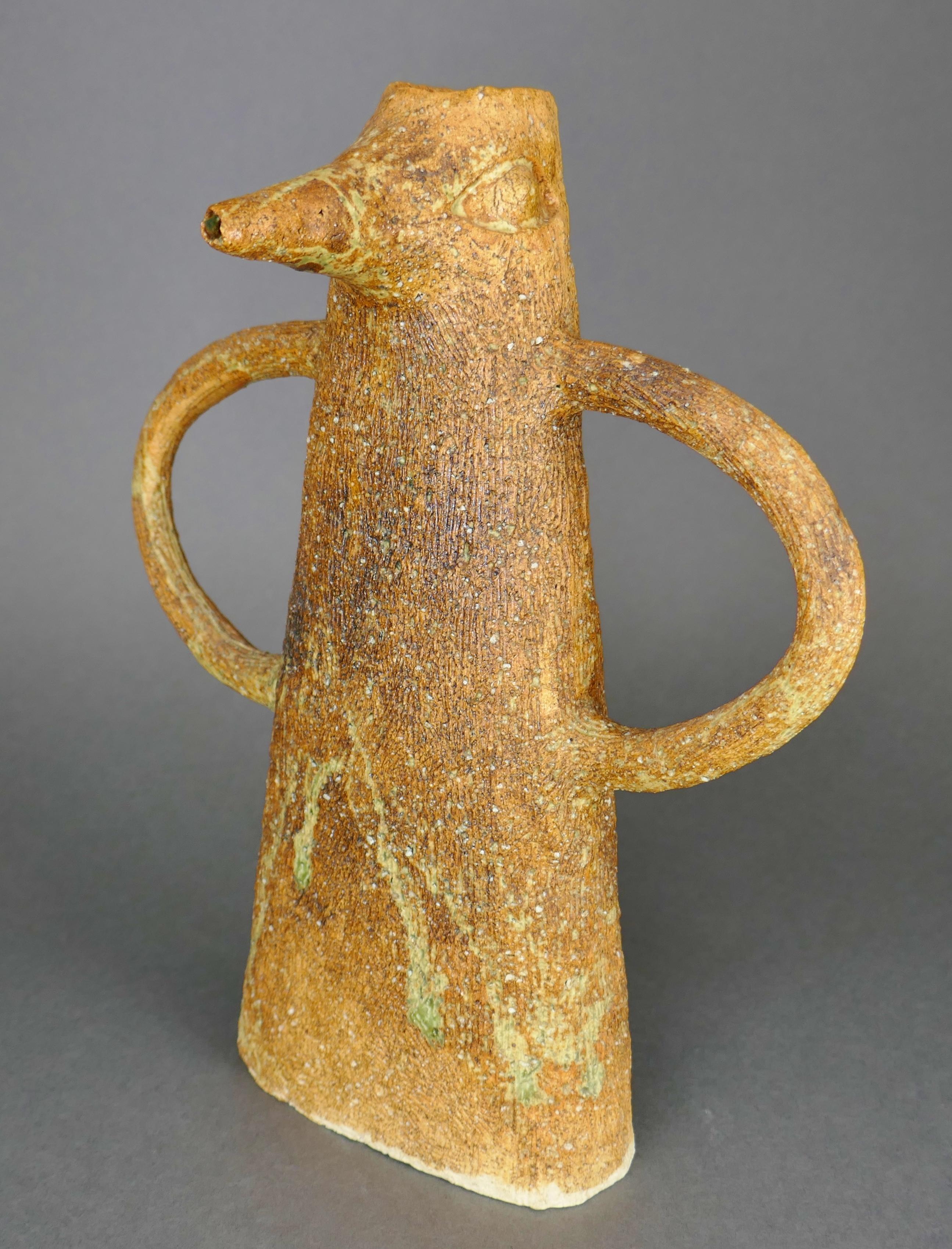 Vaso per uccelli Ikebana in ceramica giapponese di Fujihira CIRCA 1950 in vendita 8