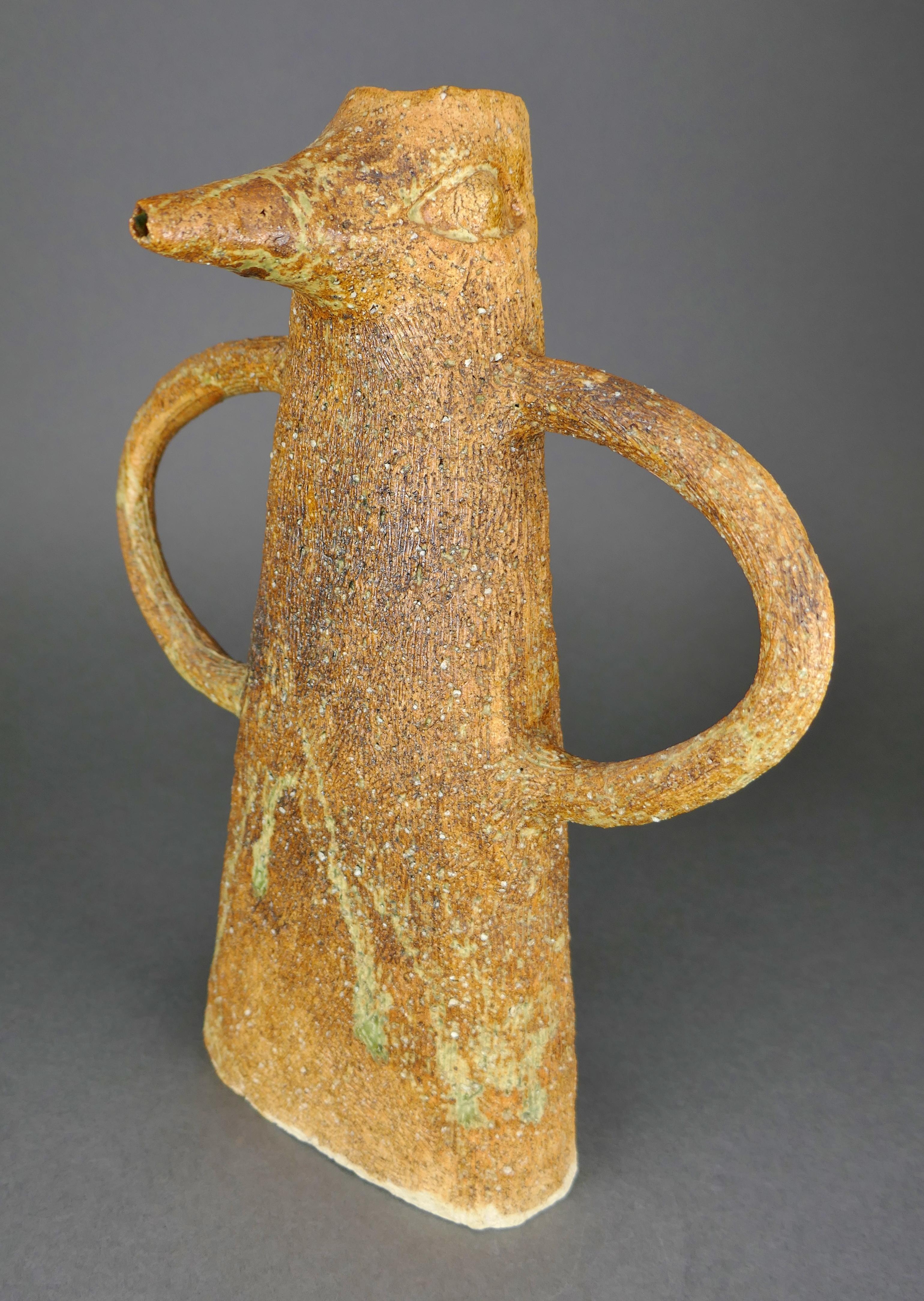 Vaso per uccelli Ikebana in ceramica giapponese di Fujihira CIRCA 1950 in vendita 9