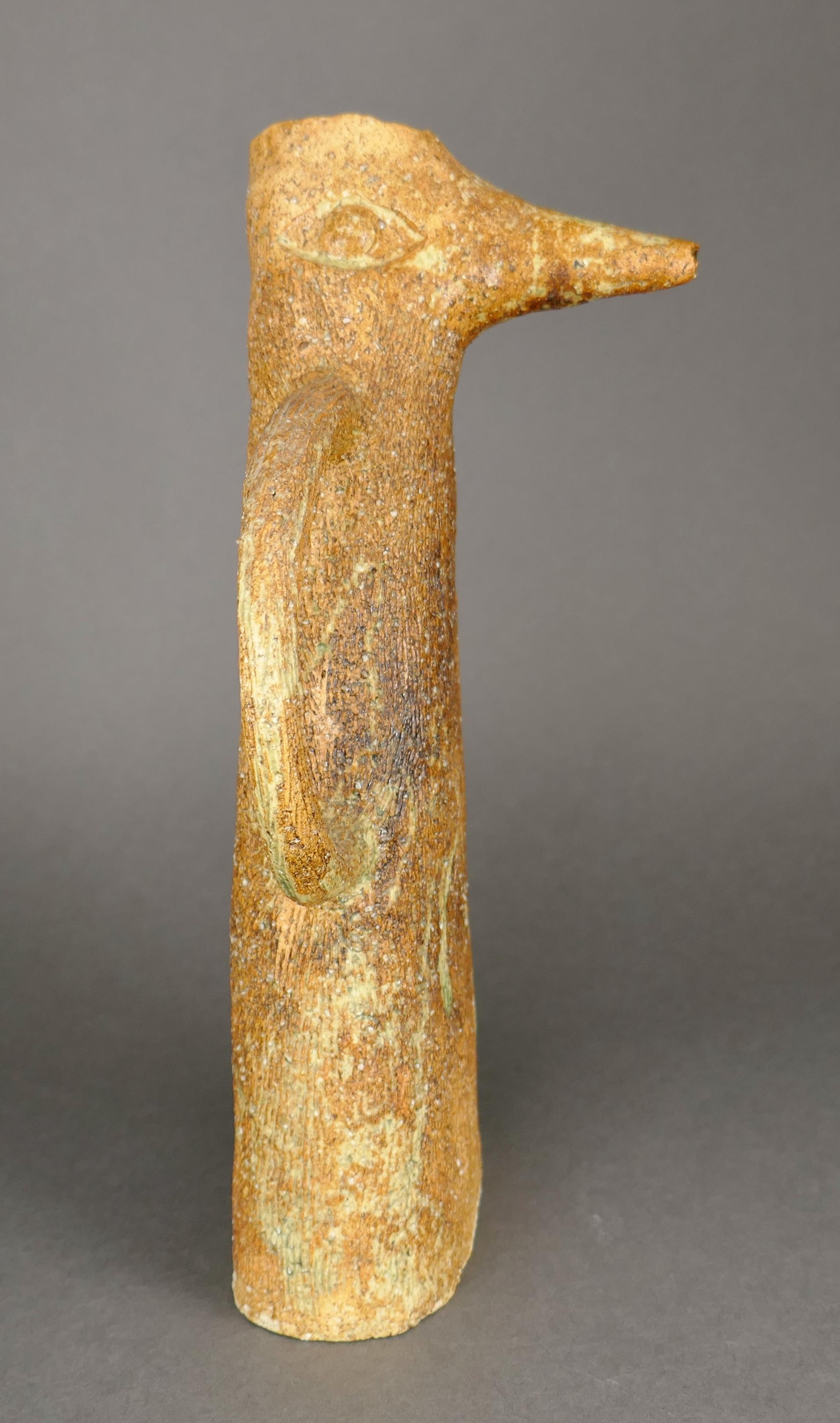 Vaso per uccelli Ikebana in ceramica giapponese di Fujihira CIRCA 1950 in vendita 1