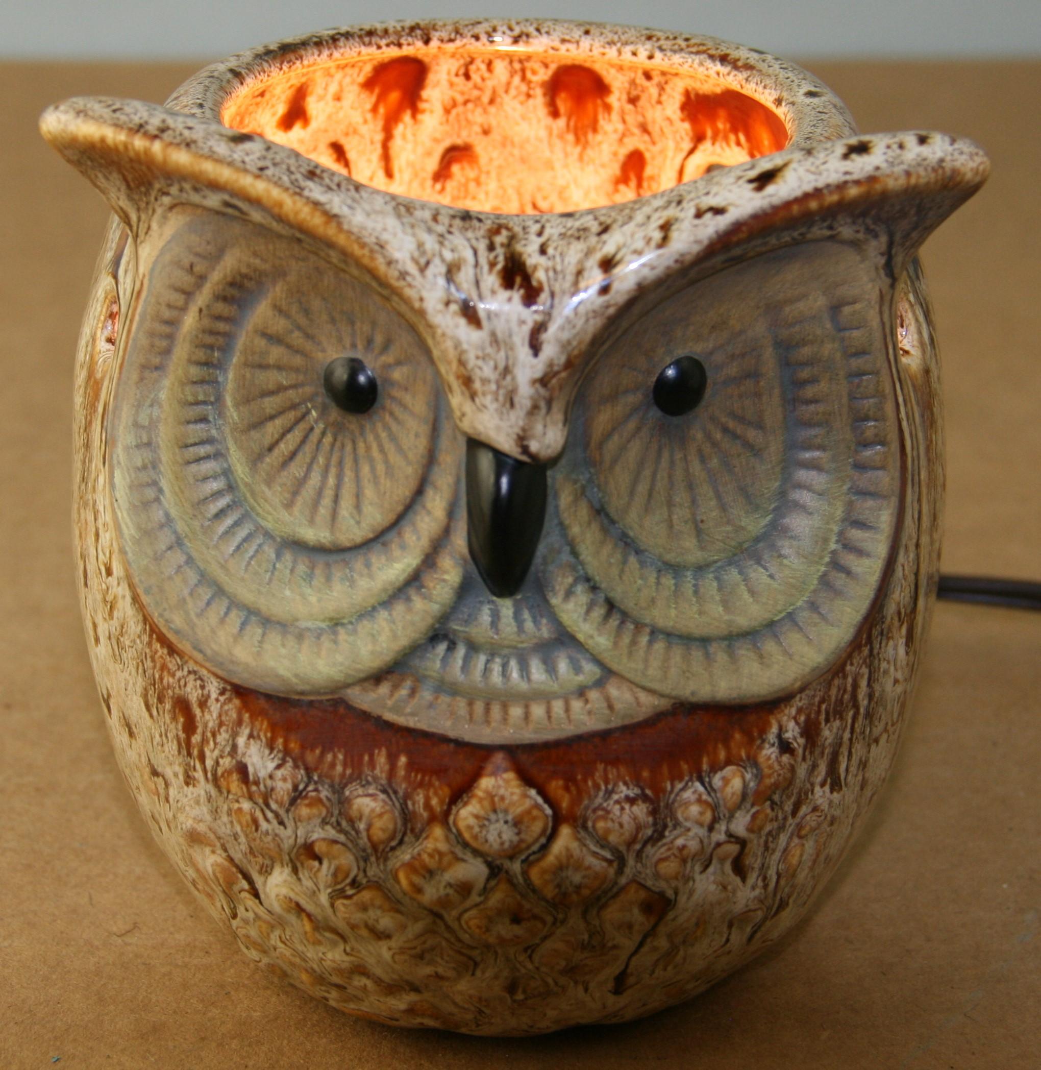 Japanese Ceramic Owl Night Light/ Lamp 3