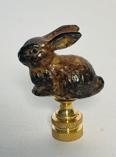 Japanese Ceramic Rabbit Lamp Finial