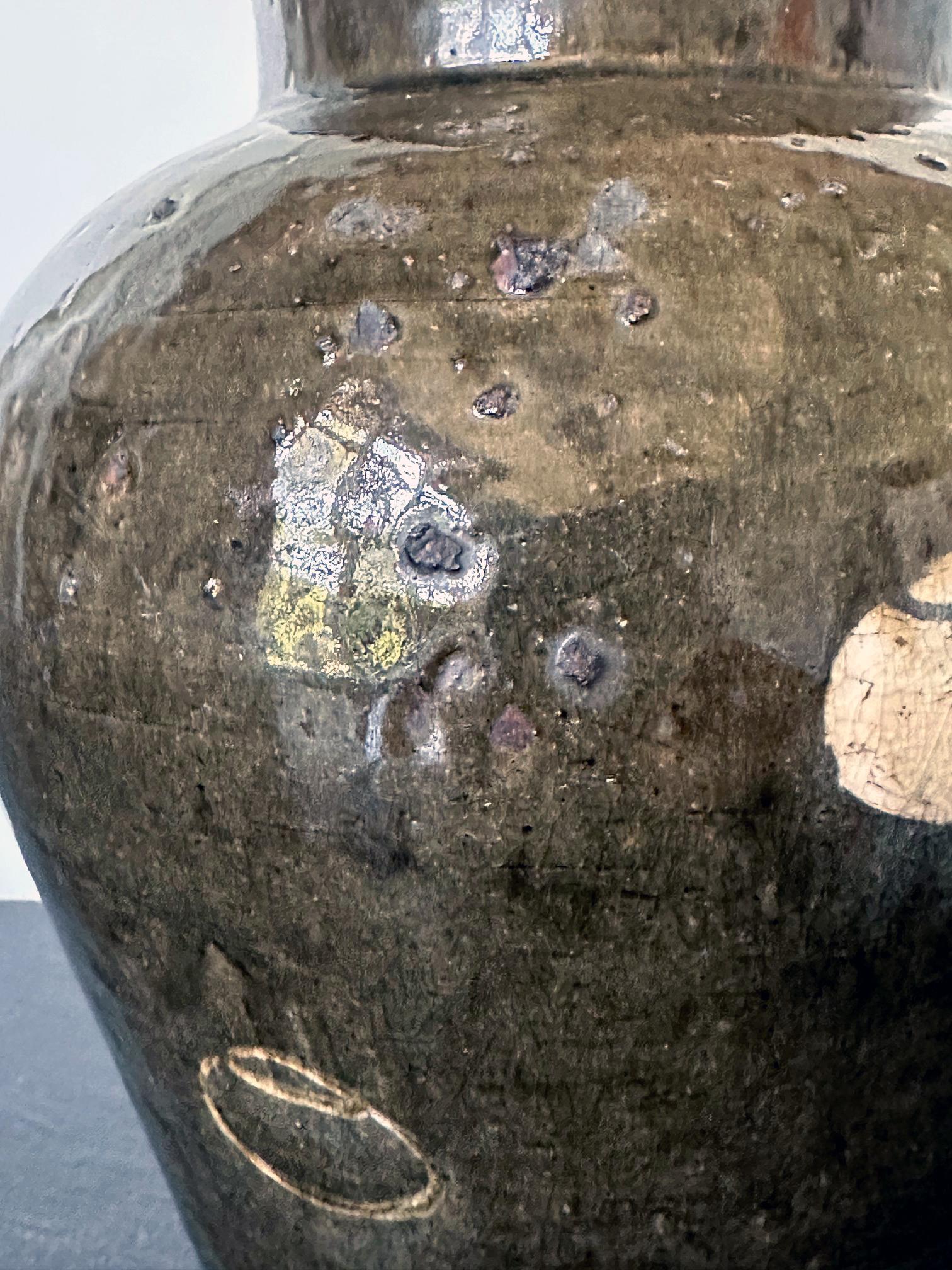 Japanese Ceramic Seto Tea Leaf Tsubo Jar Edo Period For Sale 13