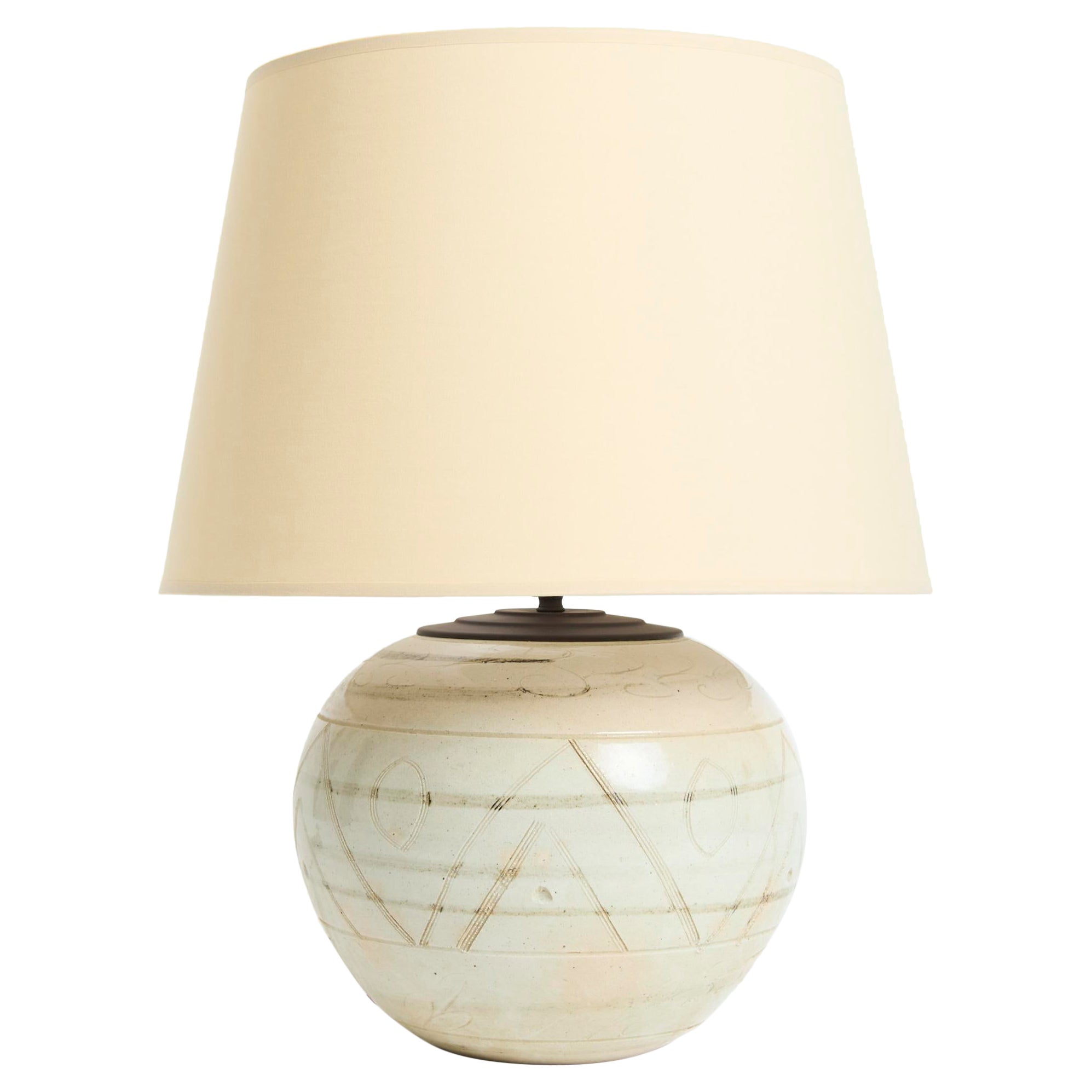 Japanische Keramik-Tischlampe