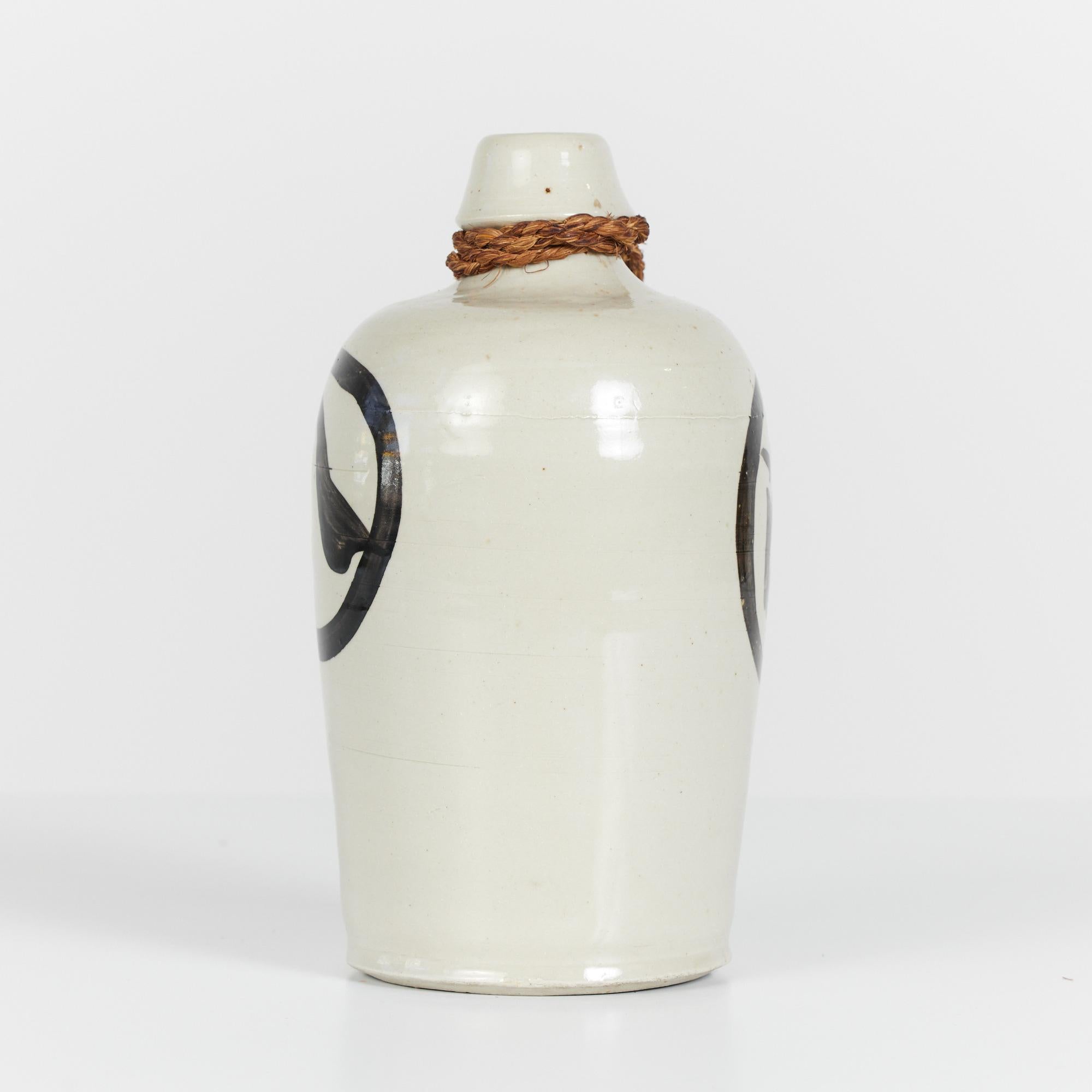 20th Century Japanese Ceramic Tokkuri Bottle