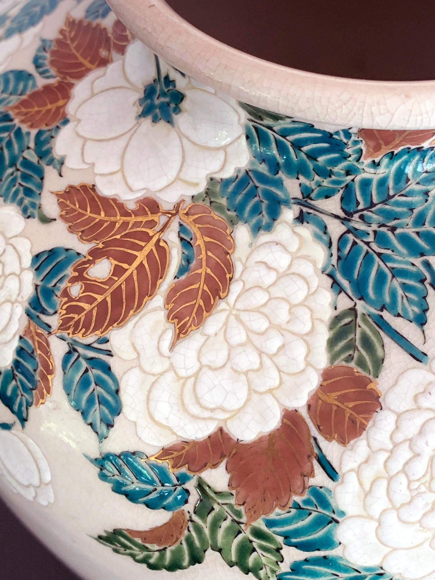 Japanische Keramikvase von Ito Tozan I. Meiji-Periode im Angebot 3