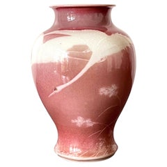 Vase en céramique japonais de Makuzu Kozan