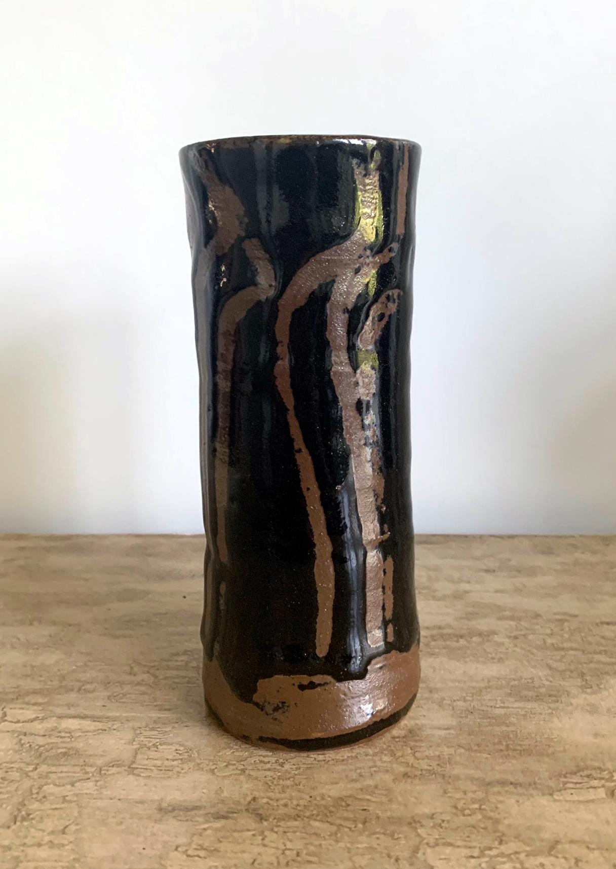 Arts and Crafts Vaso in ceramica giapponese stile Mingei Hamada Shoji in vendita