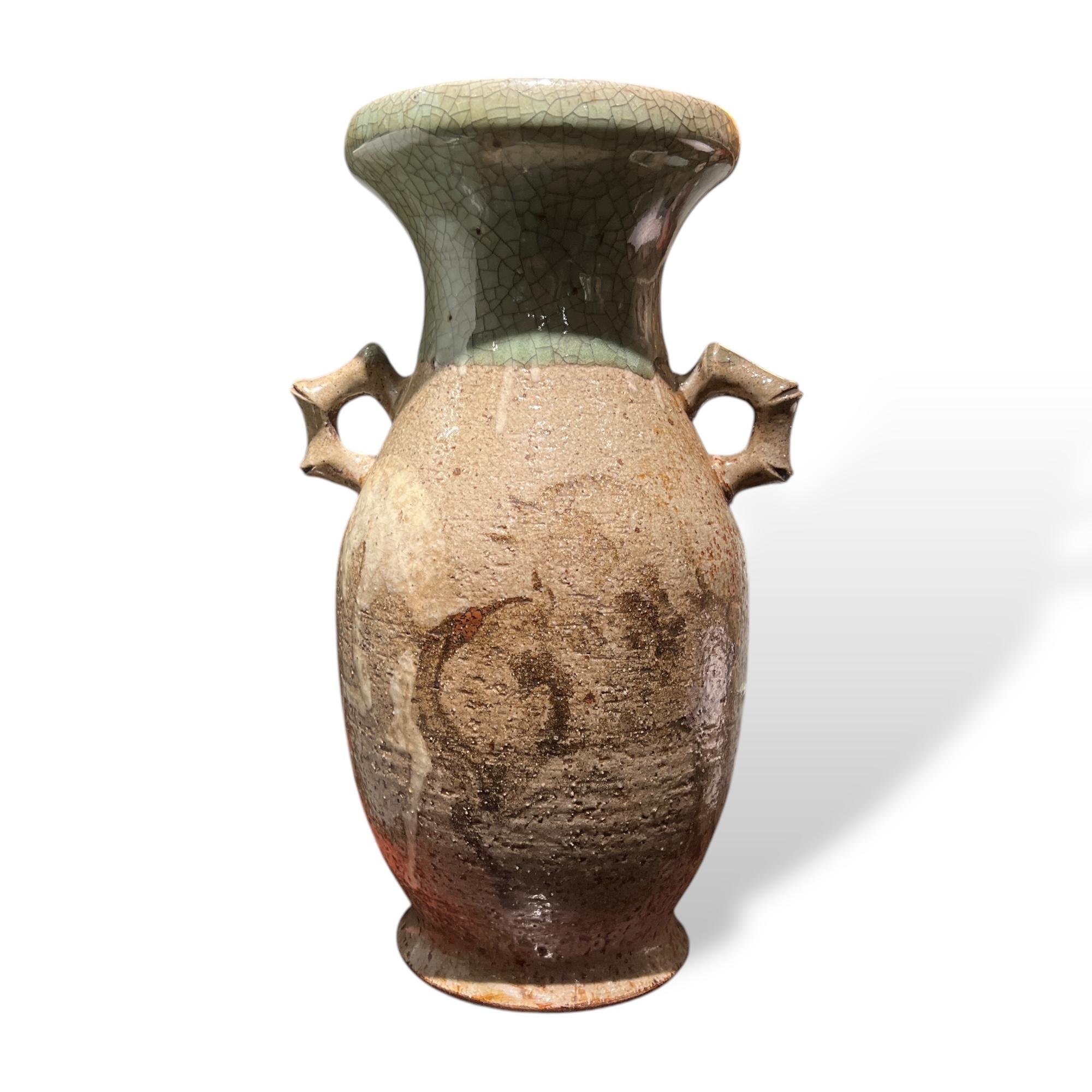 Vaso in ceramica giapponese con cavalli, Somayaki, Giappone, 1830 circa In condizioni ottime in vendita a PARIS, FR
