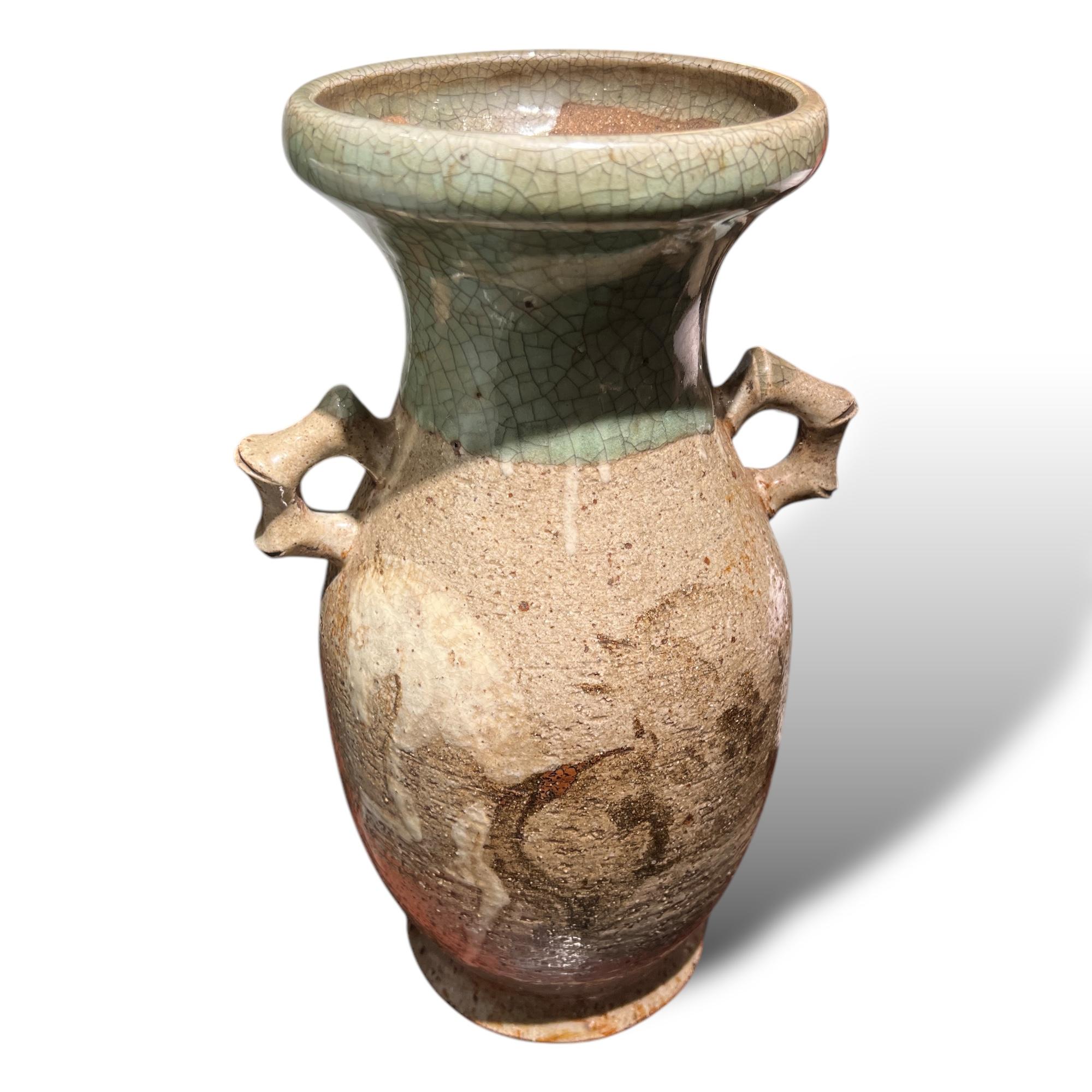 XIX secolo Vaso in ceramica giapponese con cavalli, Somayaki, Giappone, 1830 circa in vendita