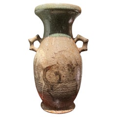Japanische Keramikvase mit Pferden, Somayaki, Japan um 1830
