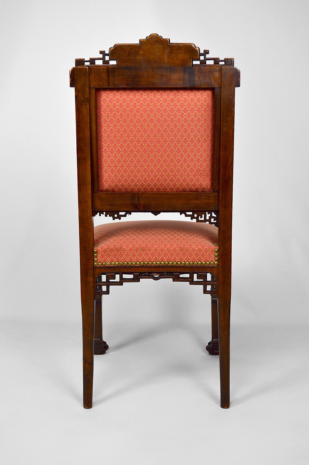 Japanese Chairs attributed to Gabriel Viardot, France, circa 1880, set of 4 For Sale 1