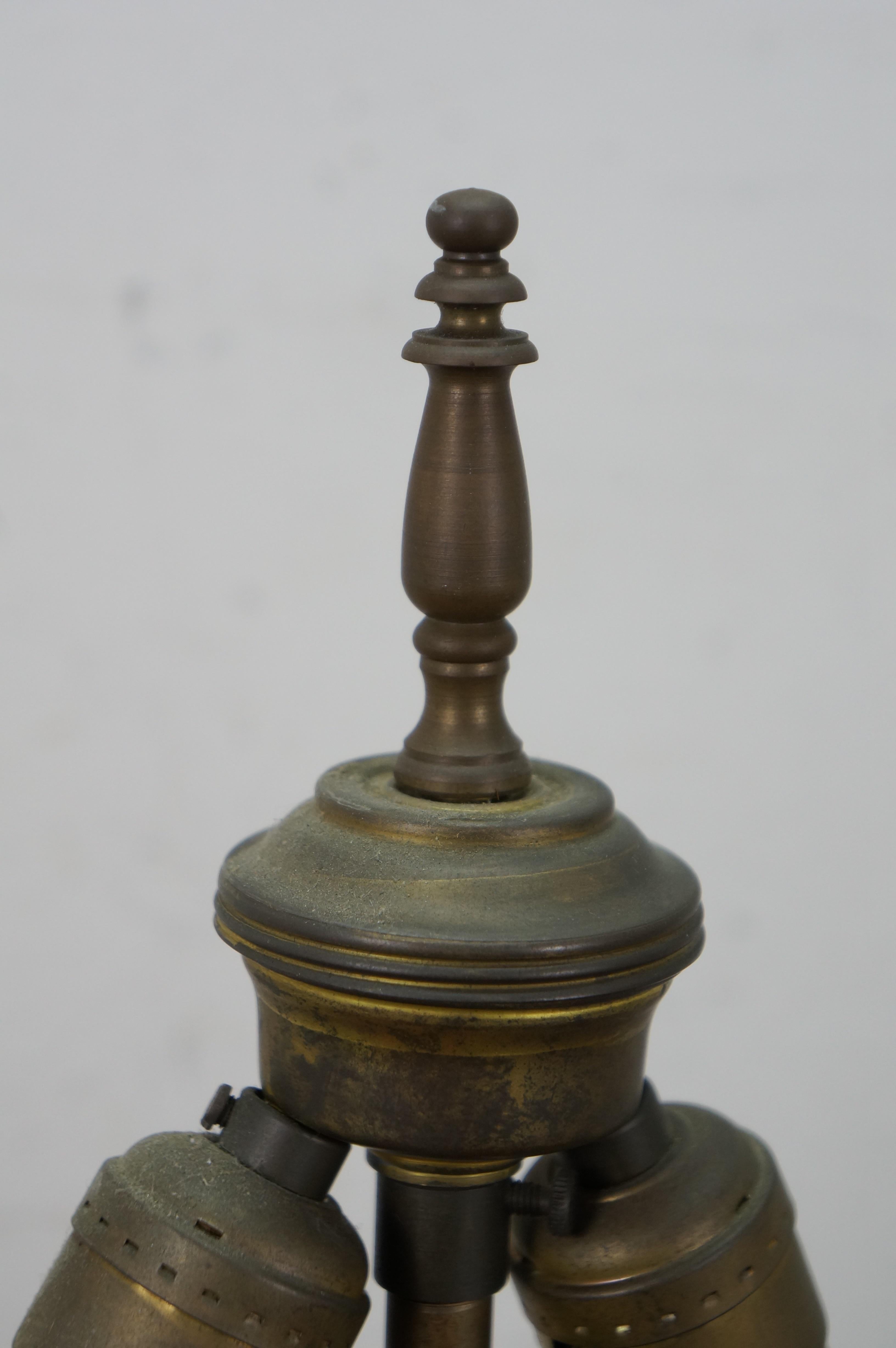 Japanese Champleve Bronze Cloisonne Enameled Mantel Vase Urn Table Lamp 26