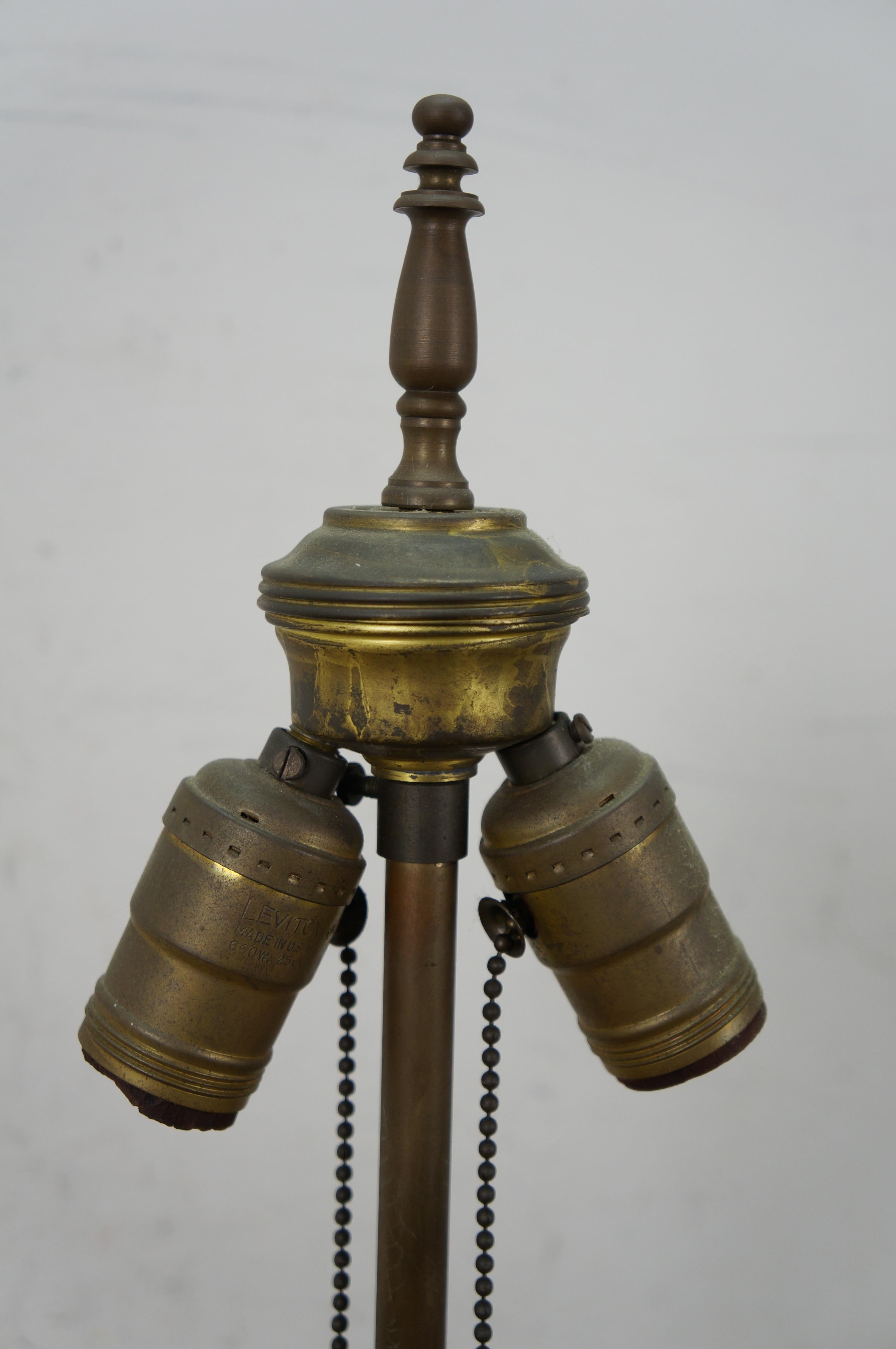 Metal Japanese Champleve Bronze Cloisonne Enameled Mantel Vase Urn Table Lamp 26