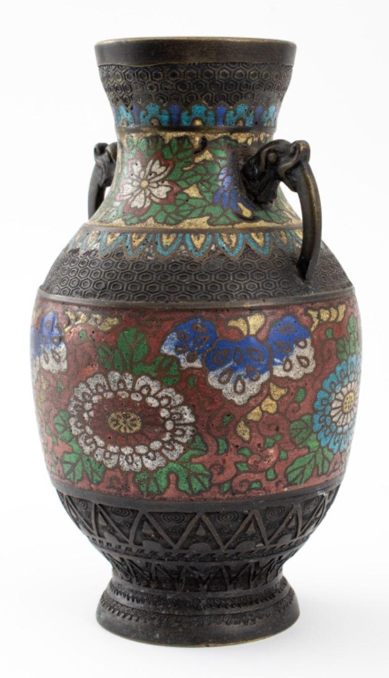 19th Century Japanese Champleve Vase, late 19th C For Sale