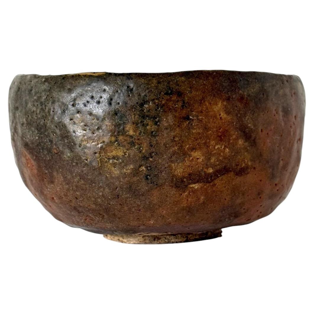 Japanische Chawan-Tee-Schale von Tannyu 10. Raku Edo-Periode