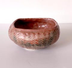 Japanese Ceramic Bowl with Crescent Mark by Kodai-ji Kiln Meiji Period Ex-Musuem