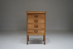 Japanese Antique Chest in Nara Oak, 1950s–1960s - Japandi Wabi-Sabi