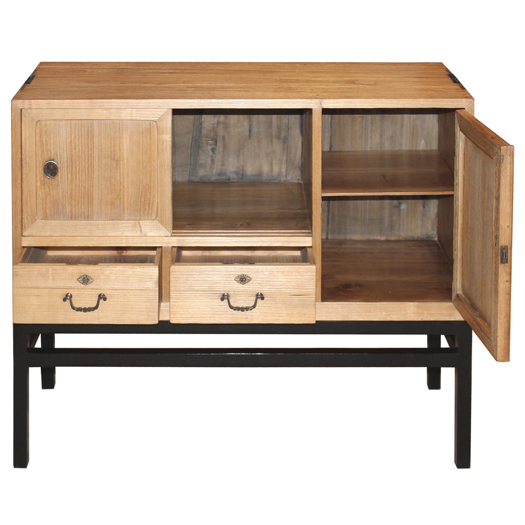 Japanese Chest with Sliding Doors In Good Condition In San Francisco, CA