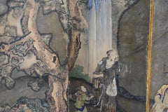 Japanese Chinese Asian Large Six-Panel Folding Byobu Screen Mythical Landscape