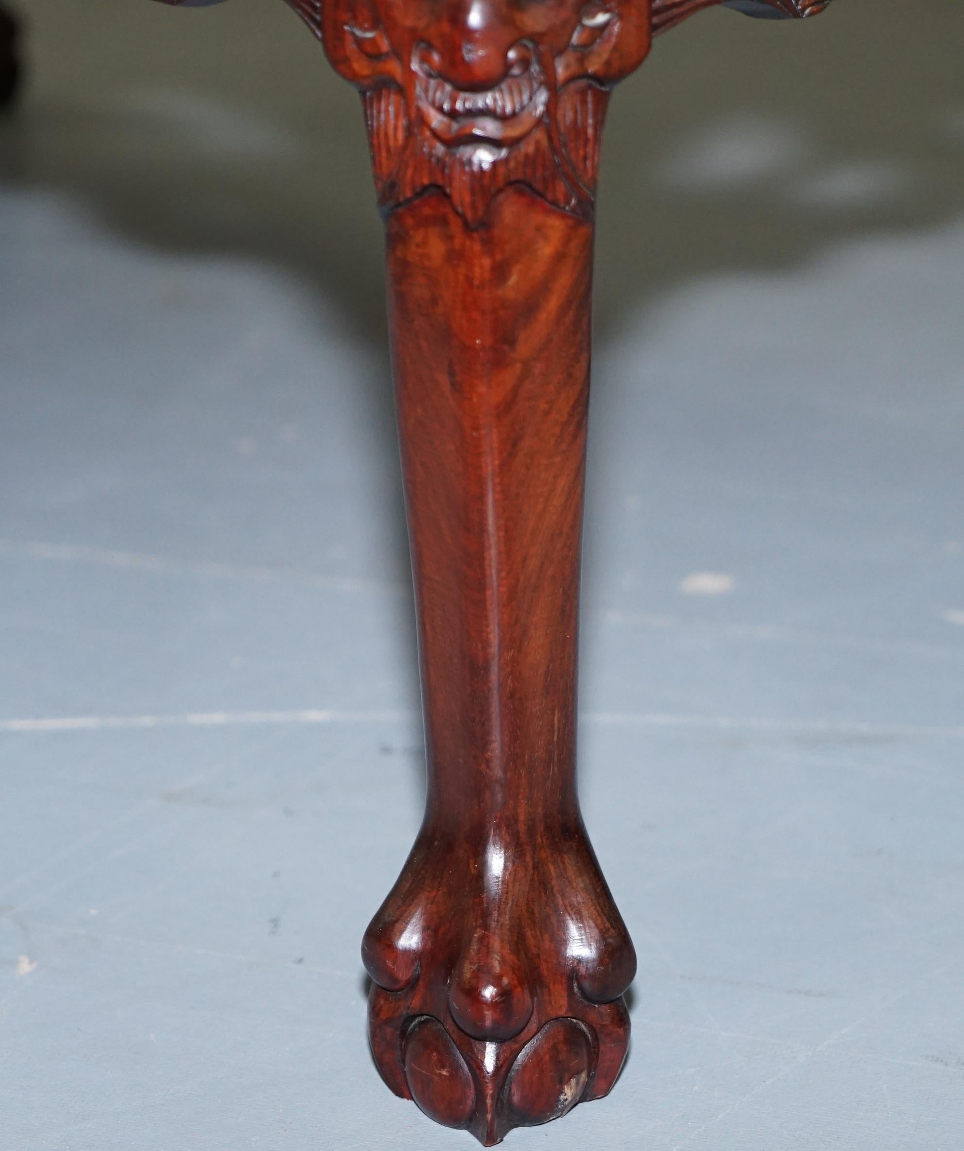 Japanese Chinese Hand Carved Coffee Tee Table Dragons Claw Ball Feet, circa 1910 5